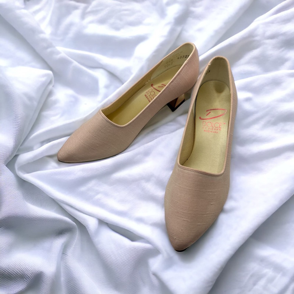 Dolce by Pierre Bridesmaid Prom Shoes - Pink Size 6.5M 9087 Fern Vintage